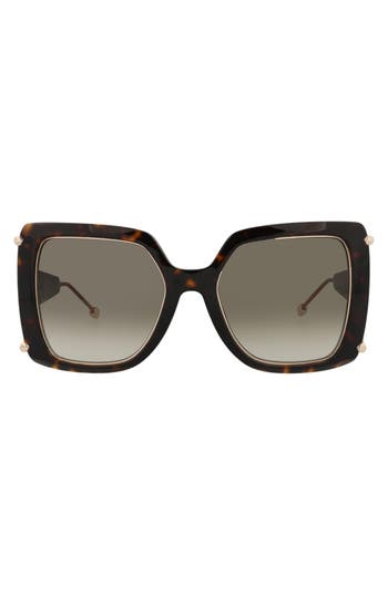 Philipp Plein Square-frame Acetate Sunglasses With Saddle Nose Bridge In Brown
