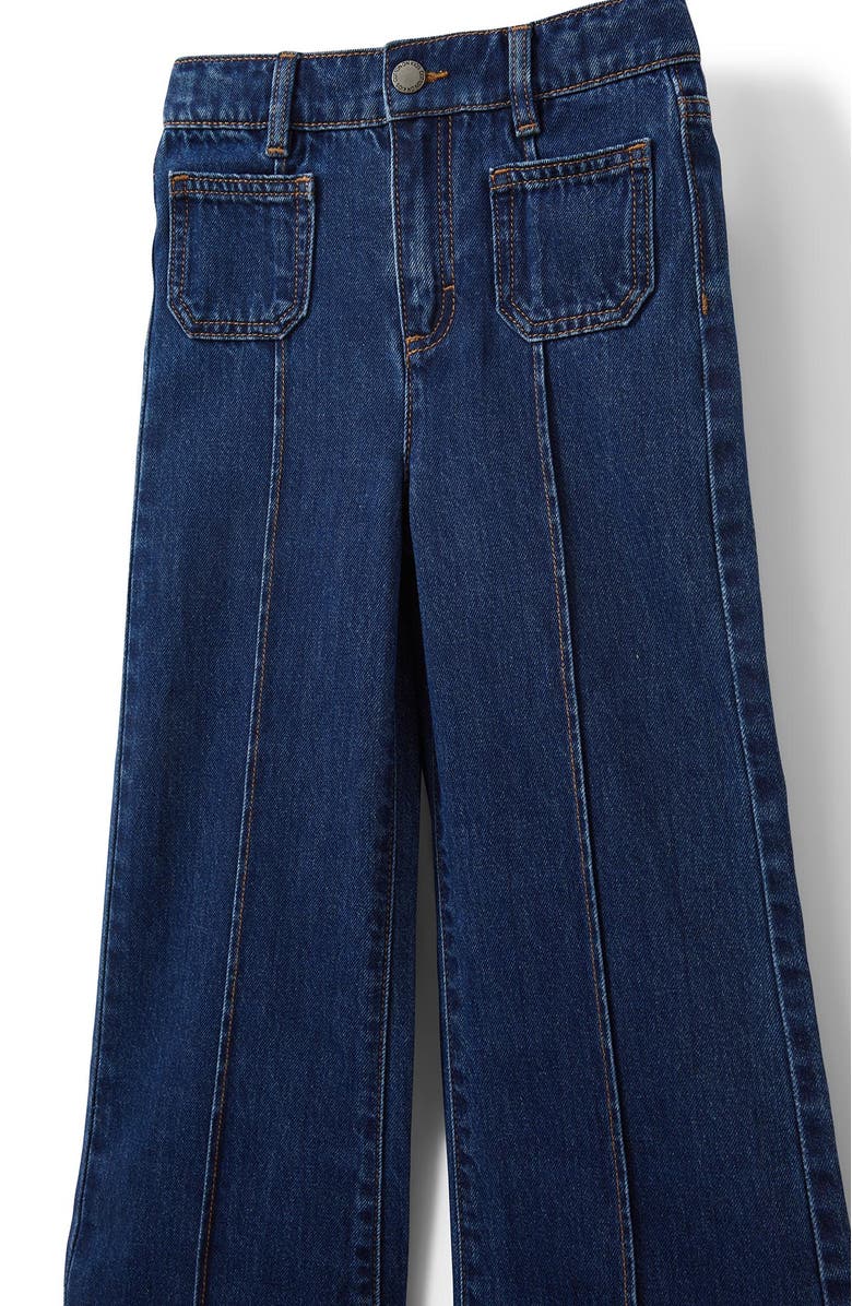 Cotton On Kids Kid's Pia Pintuck Bootleg Jean, Alternate, color, Mermaid Midnight Blue