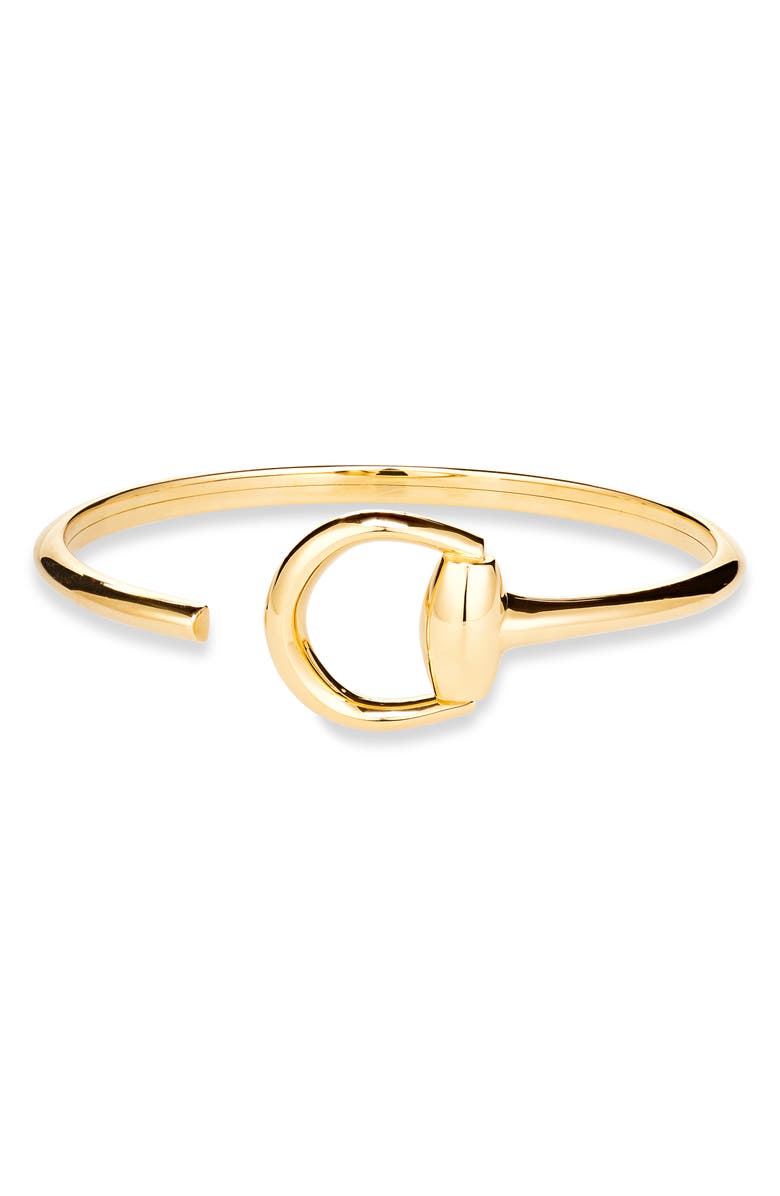 Gucci Horsebit Cuff Bracelet, Main, color, Yellow Gold