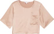 Lunya Washable Silk Crop Sleep T-Shirt