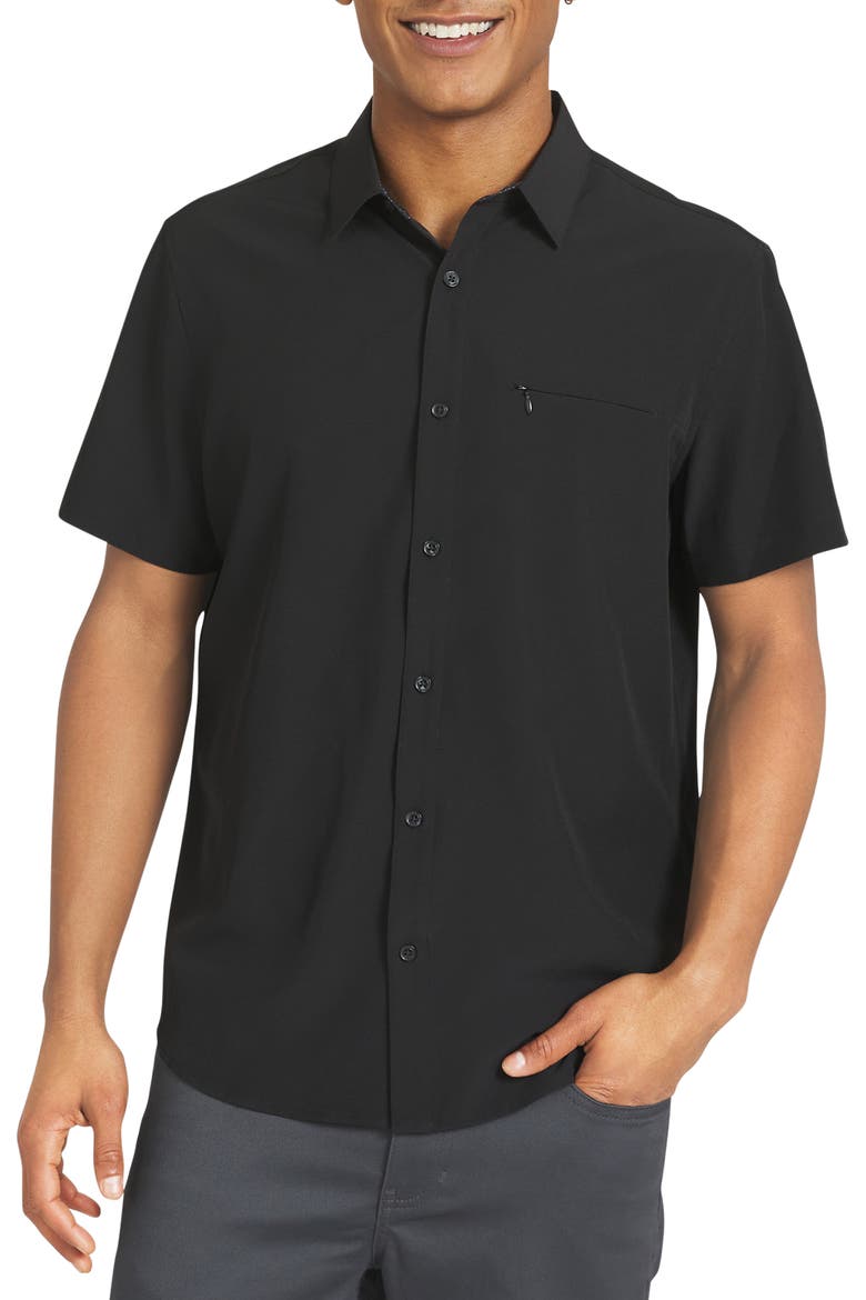 Lenox Tech Shirt, Main, color, BLACK