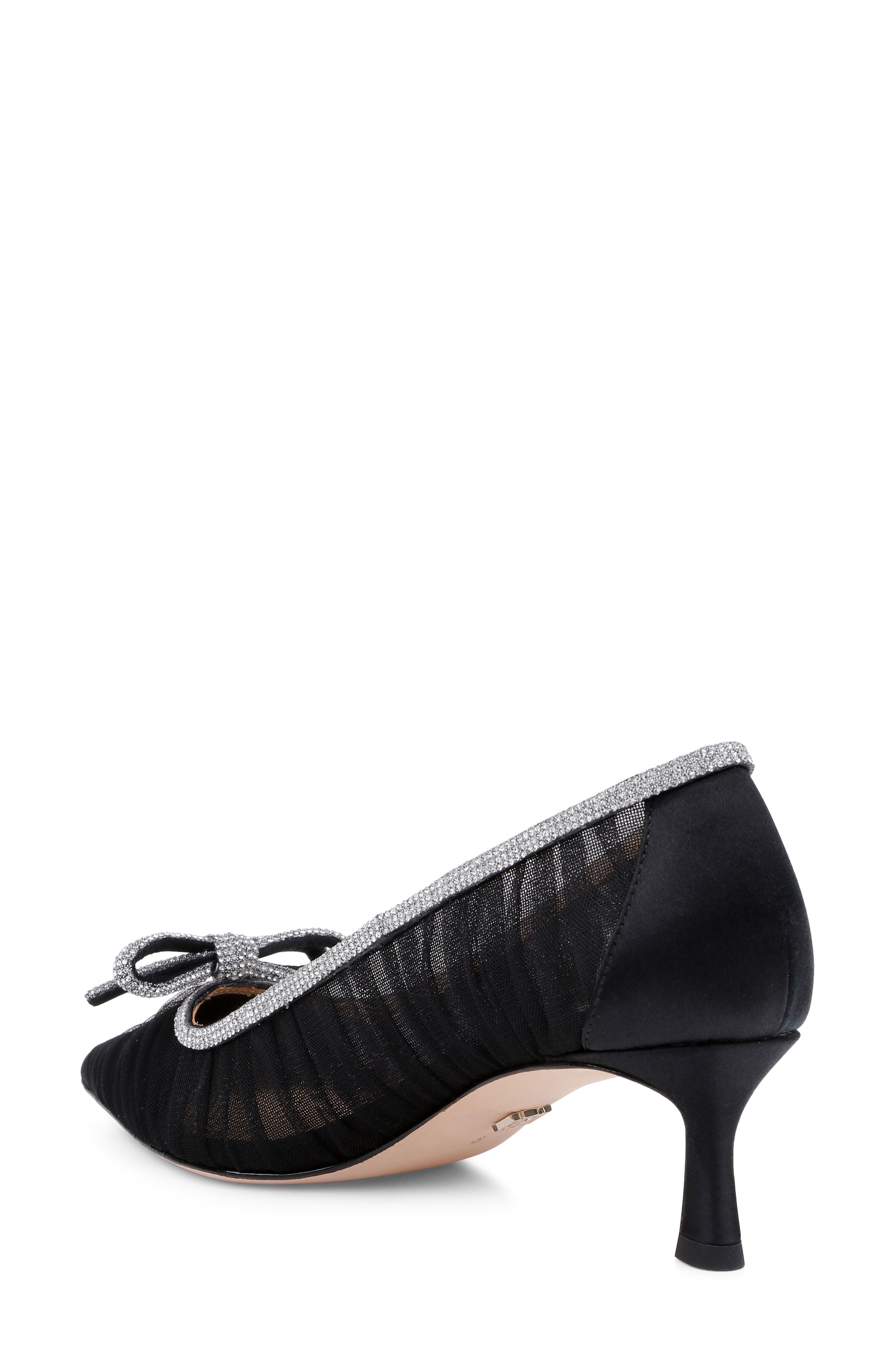 Raylee Pointed Toe Pump, Alternate, color, BLACKSATIN