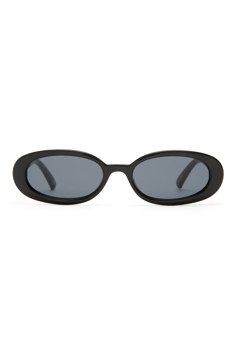 Outta Love 51mm Oval Sunglasses, Main, color, BLACK / SMOKE MONO