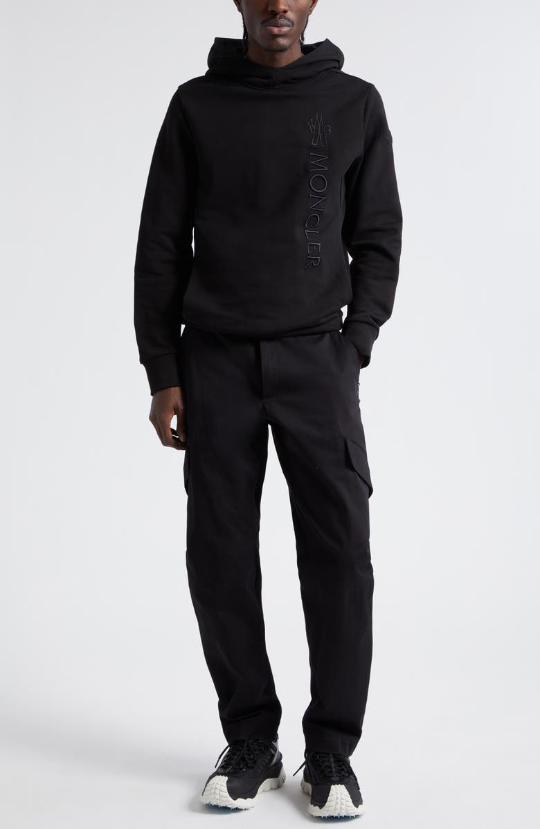 Moncler Embroidered Cotton Logo Hoodie, Alternate, color, 