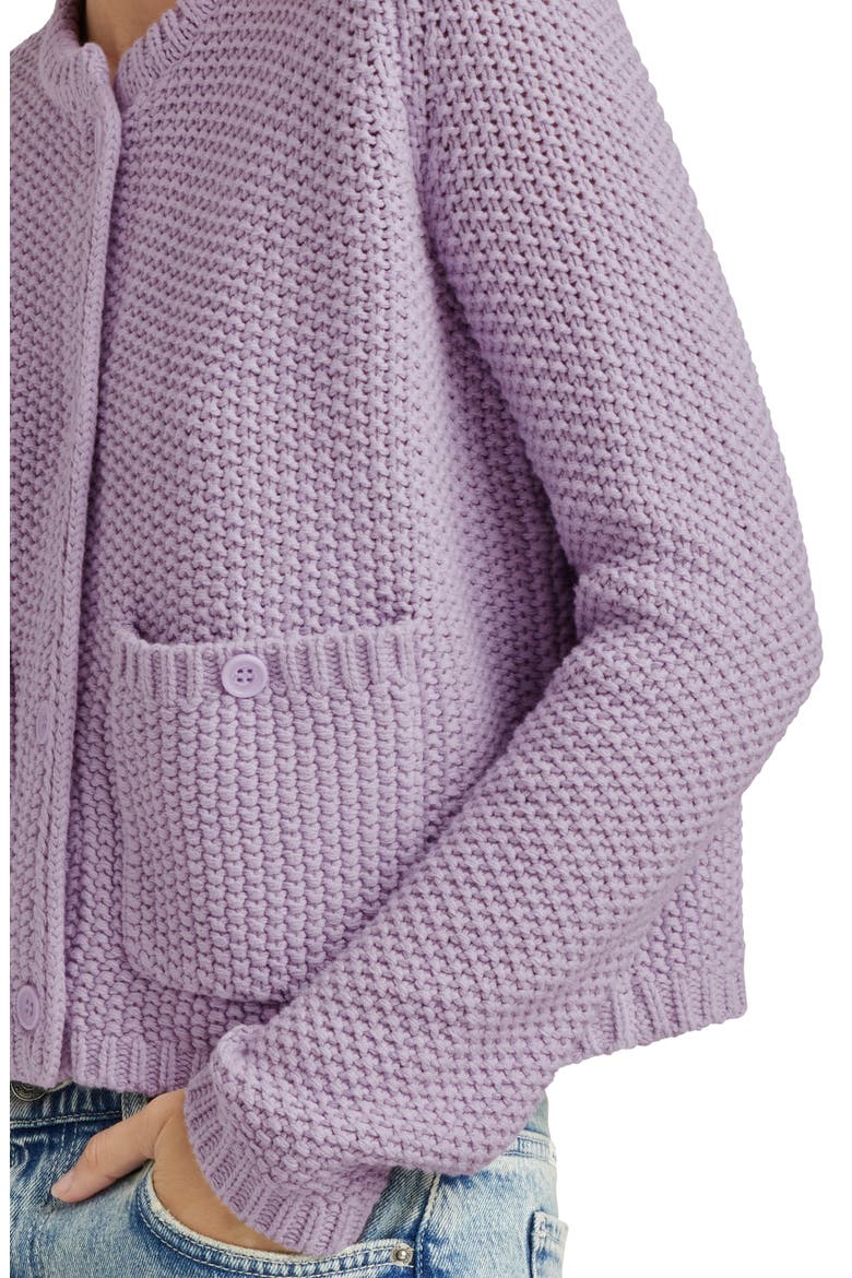 Andrea Crop Cardigan, Alternate, color, LILAC