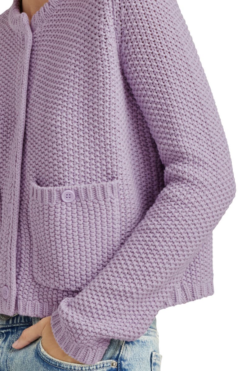 Splendid Andrea Crop Cardigan, Alternate, color, Lilac