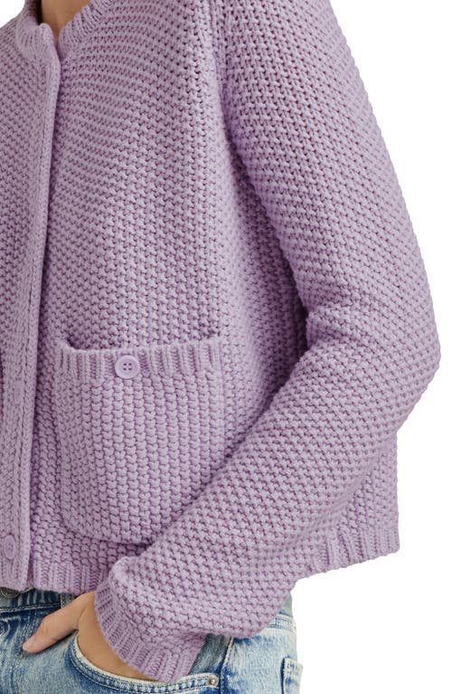 Splendid Andrea Crop Cardigan In Lilac