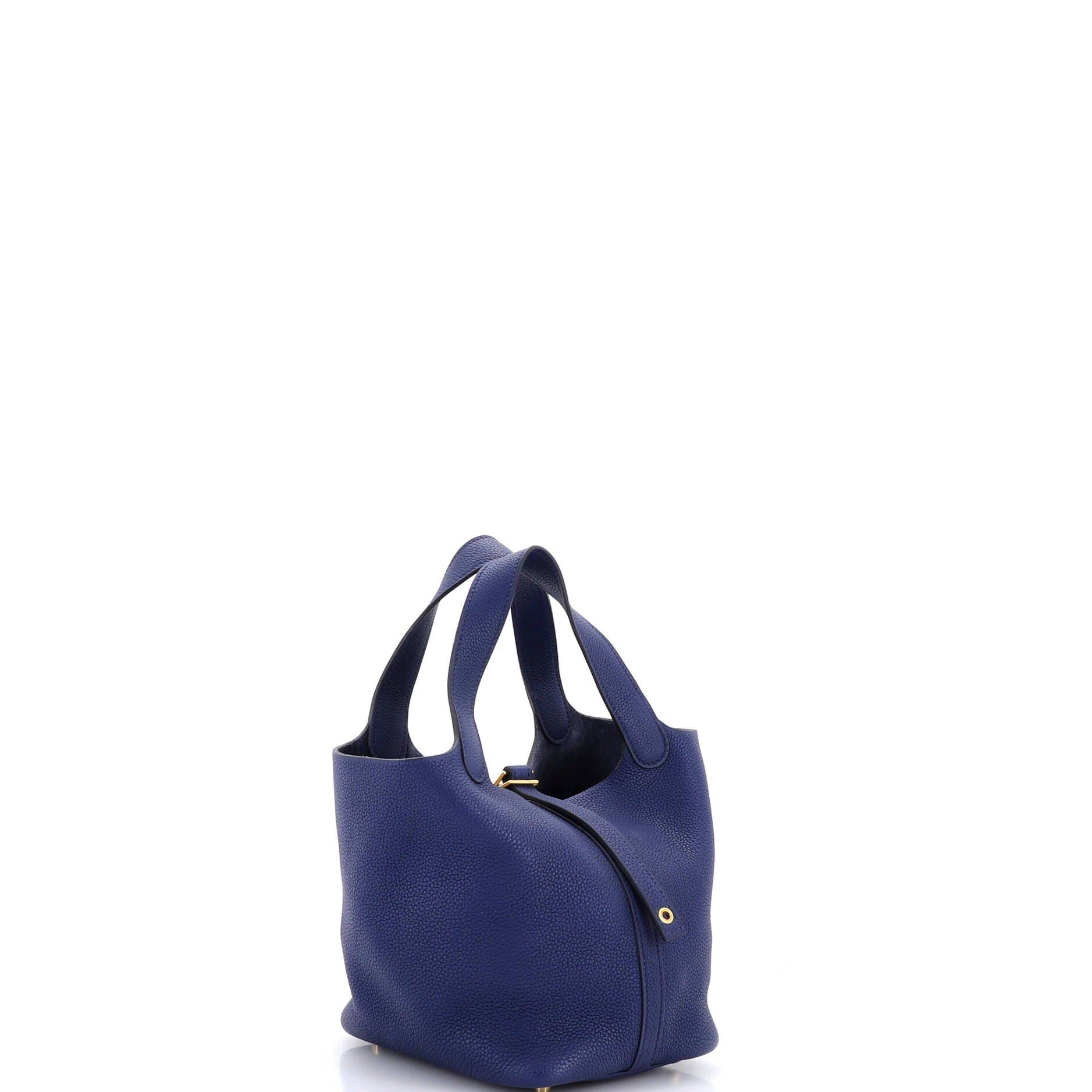 Pre-Owned Hermes Picotin Lock Bag Maurice PM, Alternate, color, Bleu Saphir