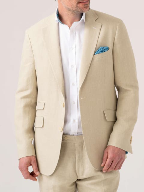 Linen Wool Silk Blend Blazer