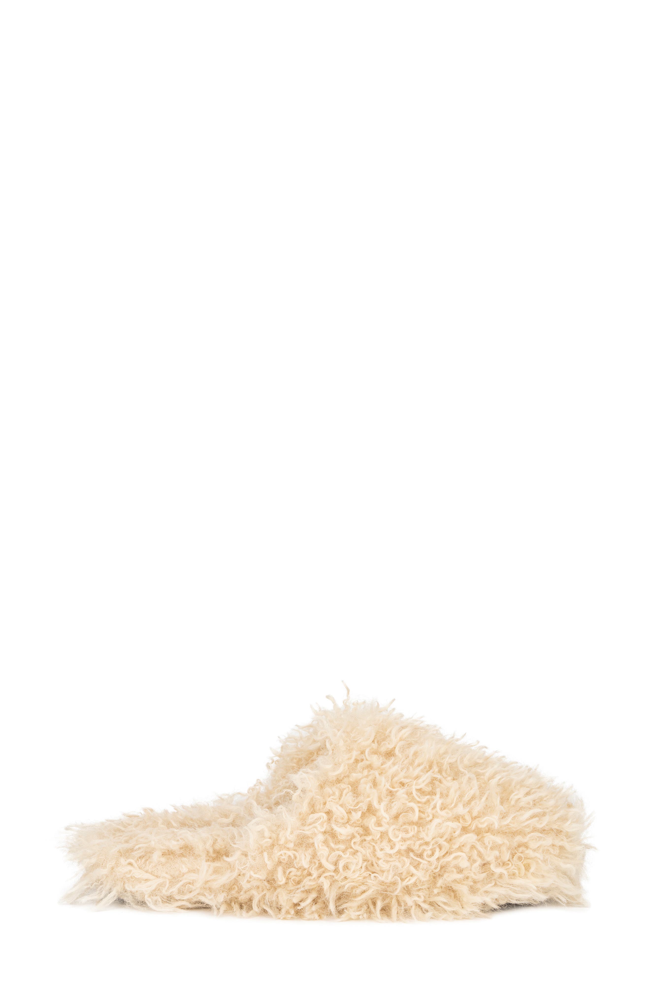 OLIVIA MILLER Shaggy Faux Fur Slipper, Alternate, color, 