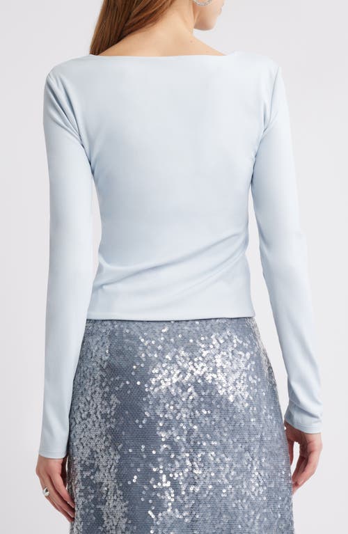 Open Edit Smooth Edit Scoop Neck Top In Blue Air