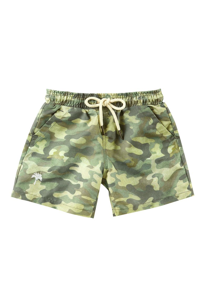 SWIM Camo Swim Trunks, Main, color, MILITARY GREEN