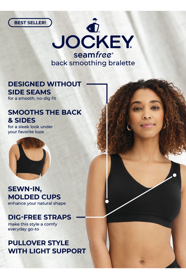 Women's Seamfree Back Smoothing Bralette, Alternate, color, Harbor Blue