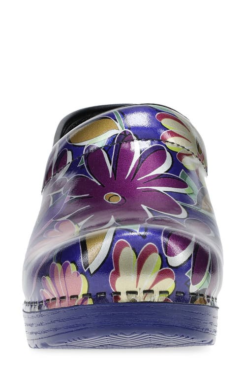 Dansko Professional Clog In Indigo Floral Patent