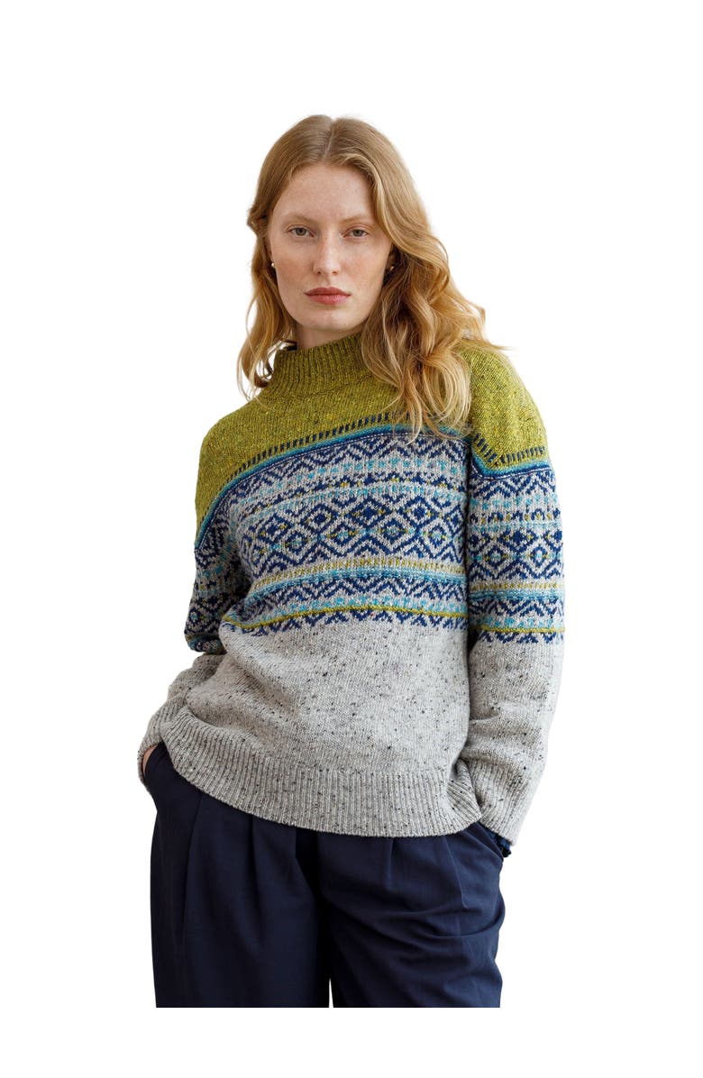 Celtic & Co. Donegal Fair Isle Colblck Sweater, Main, color, 