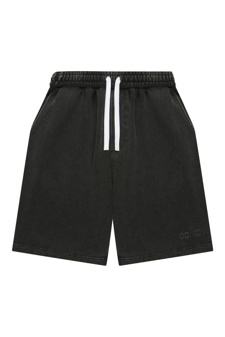 The 00:00 Essentials Fleece Track Shorts, Alternate, color, VINTAGE BLACK