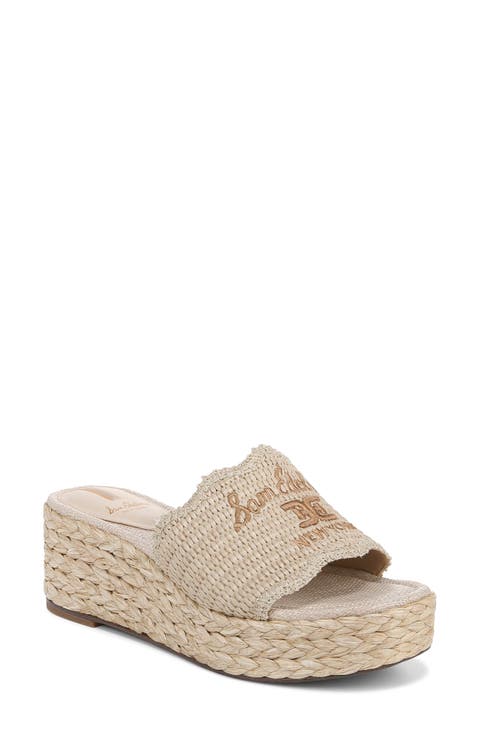 Camila Espadrille Platform Wedge Slide Sandal (Women)