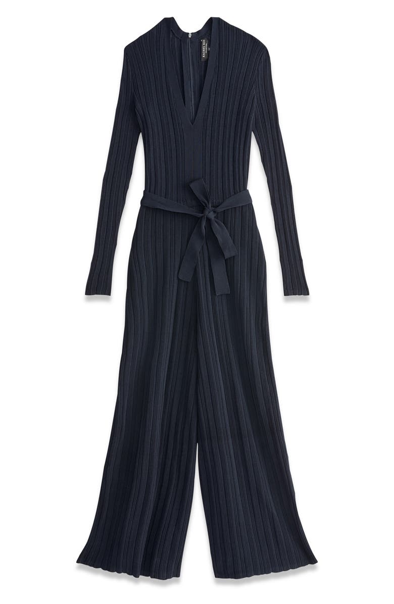 Rachel Roy Collection Long Sleeve Ribbed Jumpsuit, Alternate, color, 