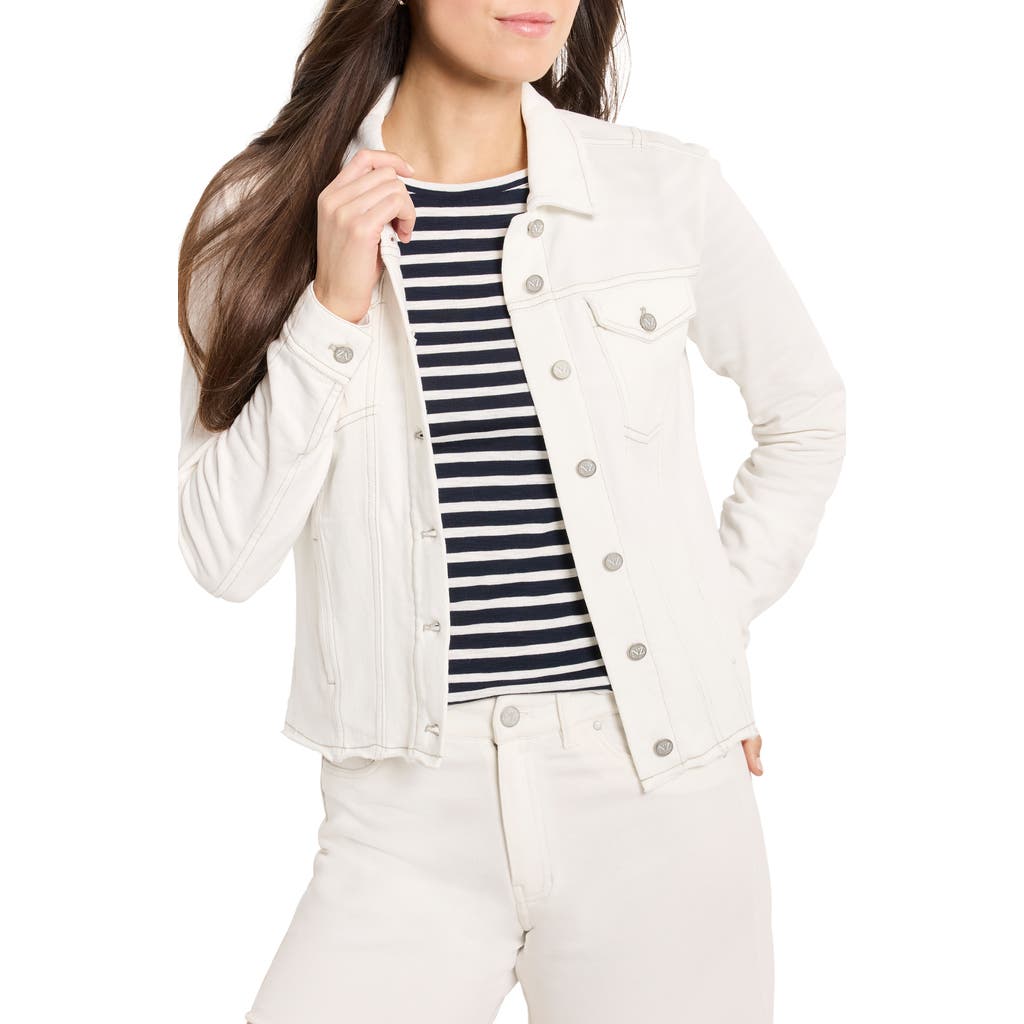 NZT by NIC+ZOE French Terry Trucker Jacket in Paper White  product