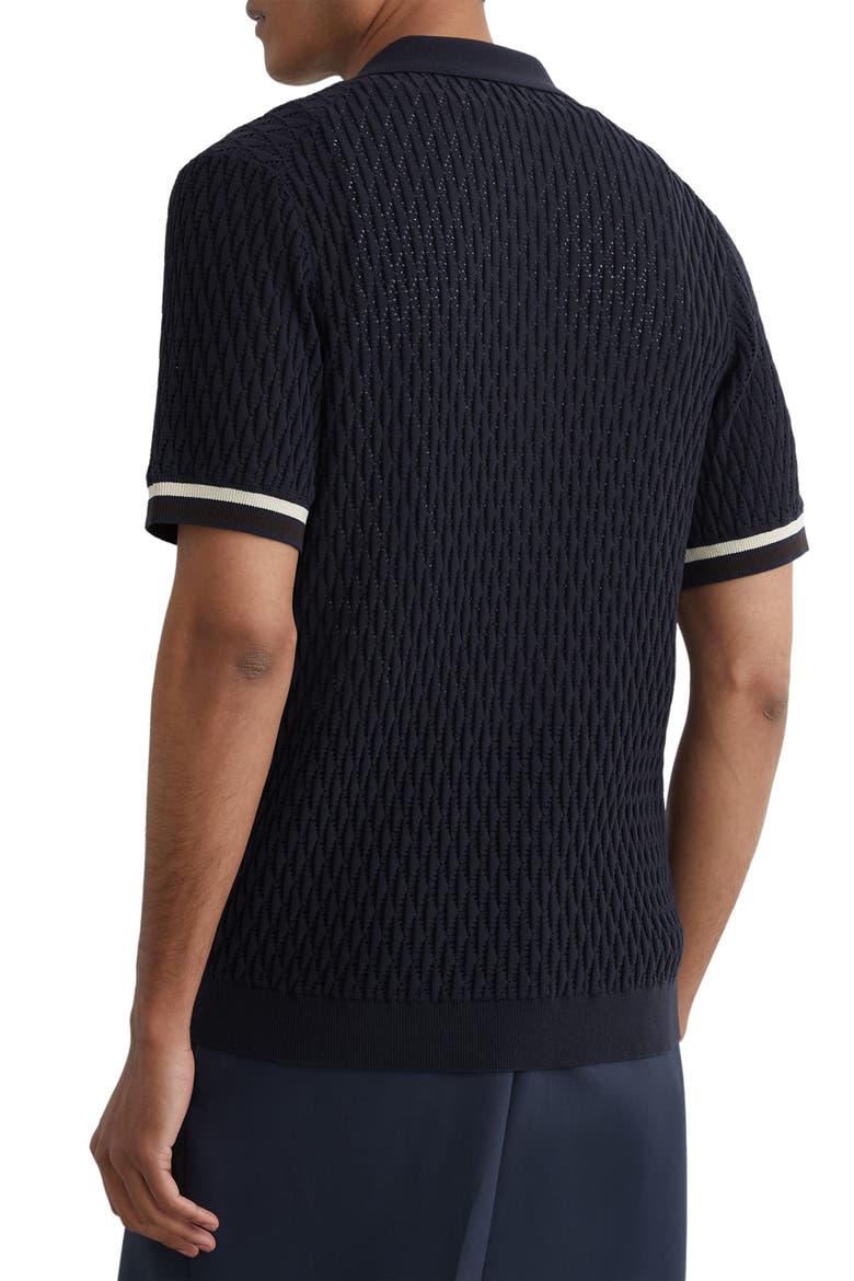 Bilsby Textured Knit Camp Shirt, Alternate, color, NAVY