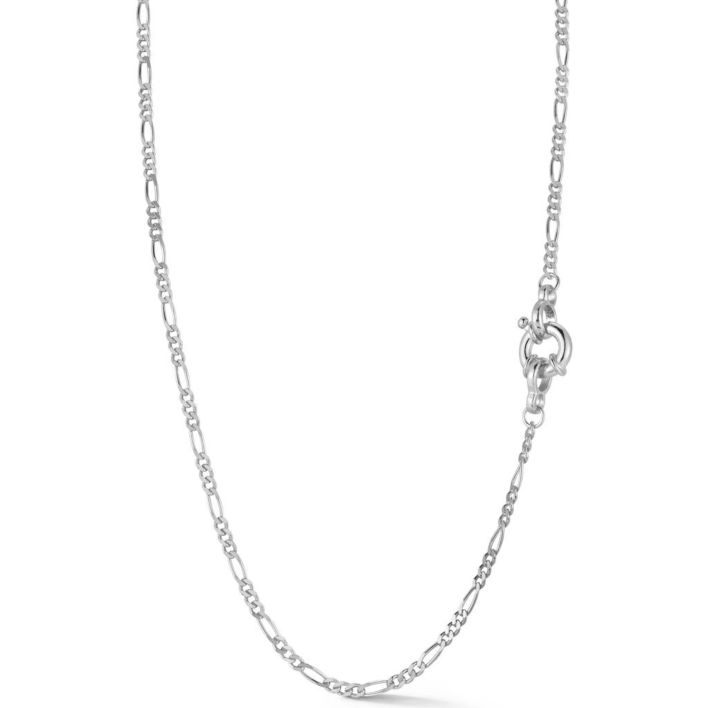 Glaze Jewelry Figaro Chain Necklace In Silver - 18 Inch