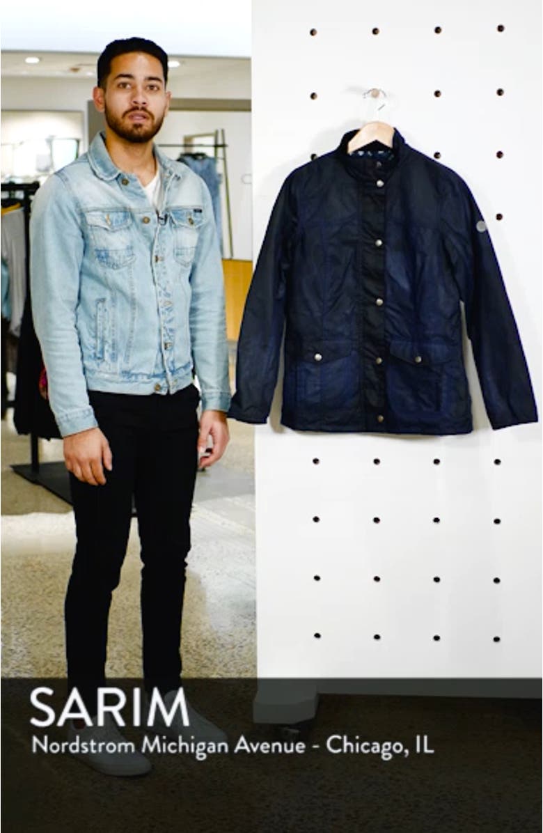 Sandsend Waxed Cotton Utility Jacket, sales video thumbnail