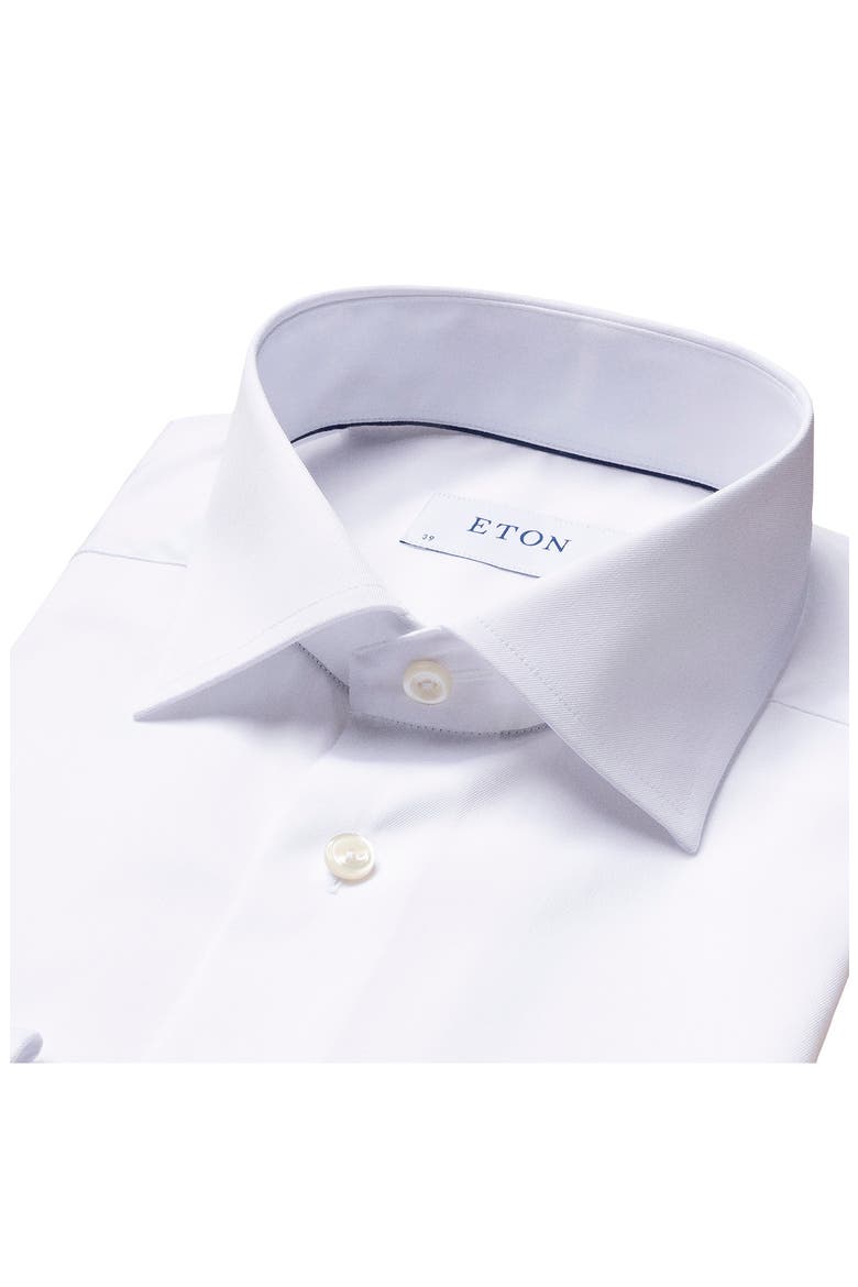 Slim Fit Solid Dress Shirt, Alternate, color, WHITE
