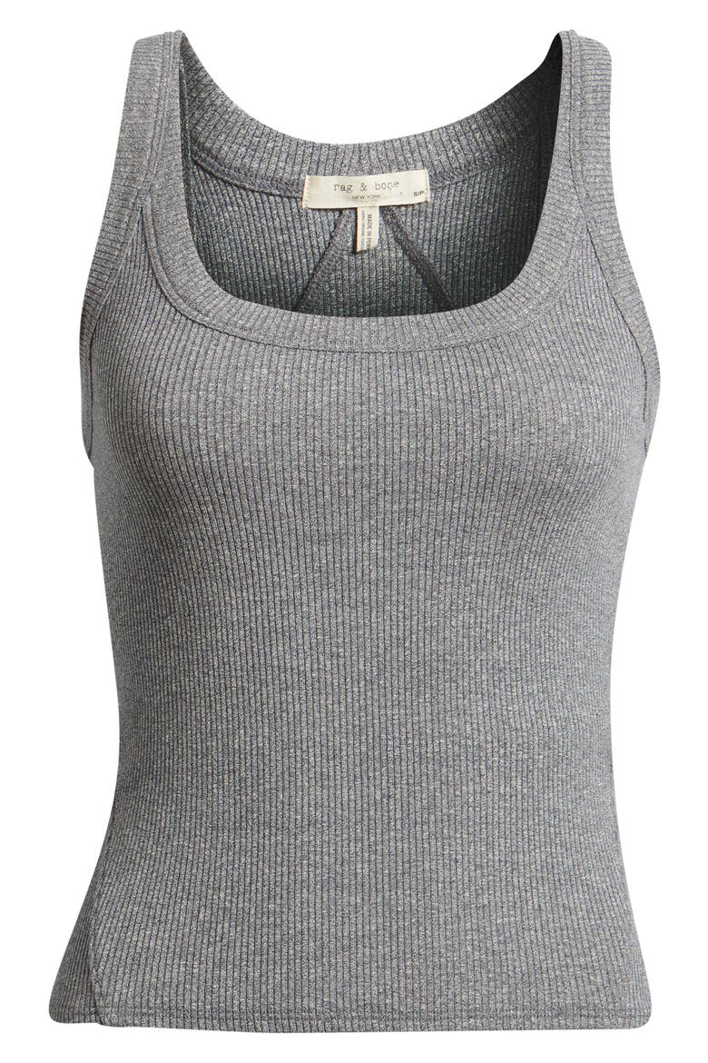 The Essential Rib Tank, Alternate, color, HEATHER GREY