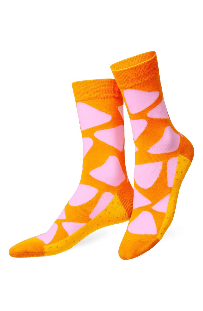 doiy Crunchy Nachos 3D Crew Socks, Main, color, Orange Multi
