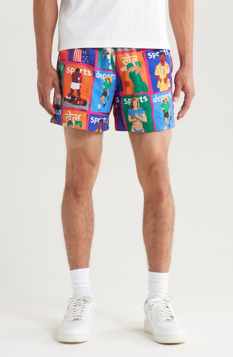 MARKET Illustrated Tech Shorts, Main, color,