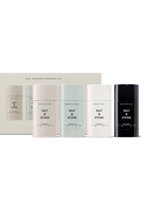Salt & Stone Mini Deodorant Discovery Set $48 Value In Transparent