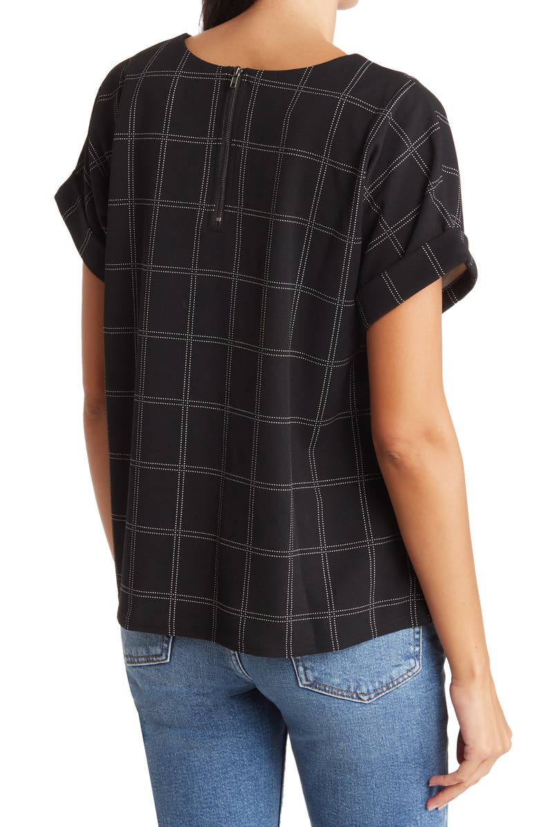 MELLODAY Textured Short Sleeve Knit Shirt, Alternate, color, 