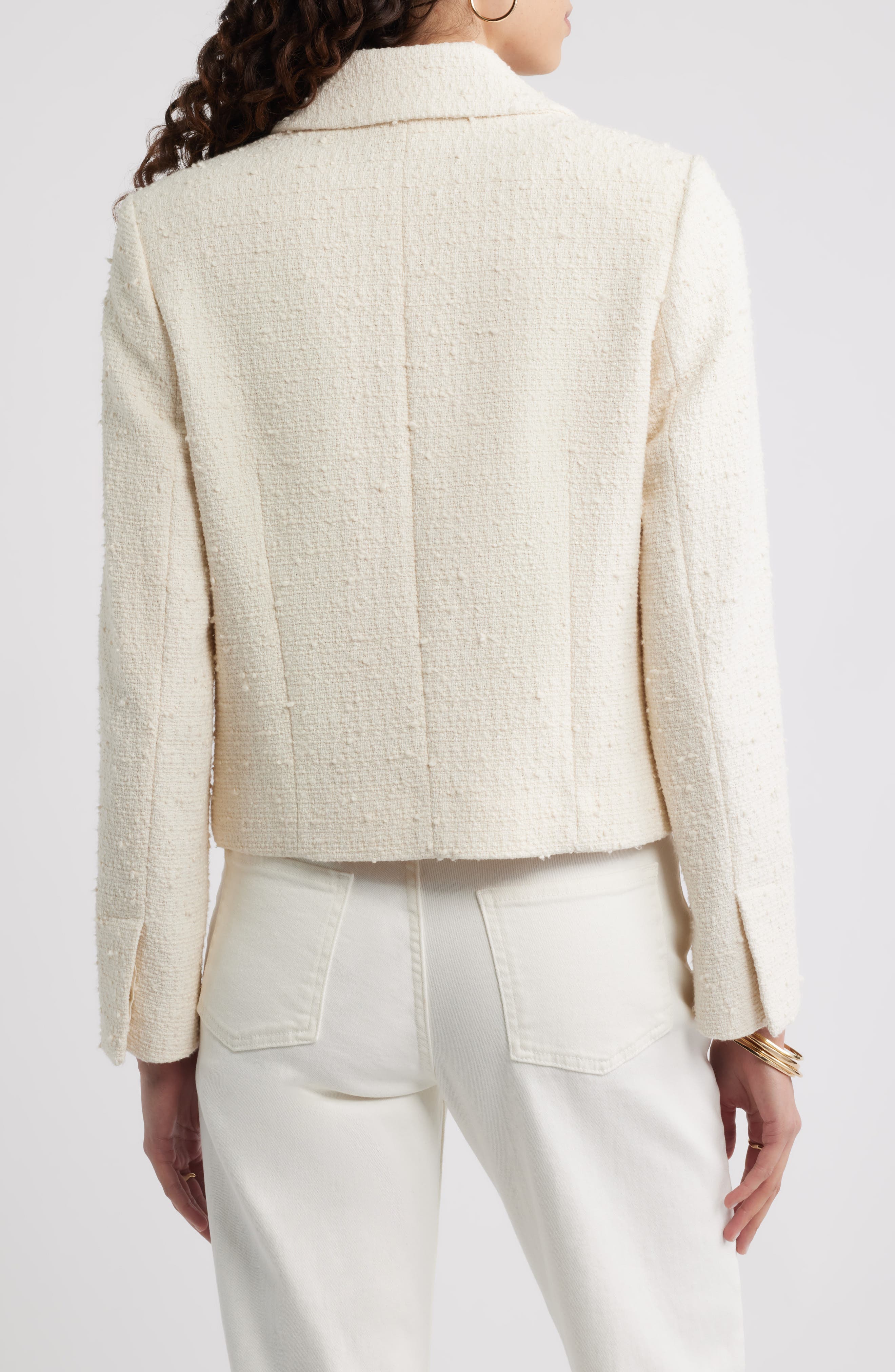 Tweed Crop Patch Pocket Jacket (Women) | Nordstrom