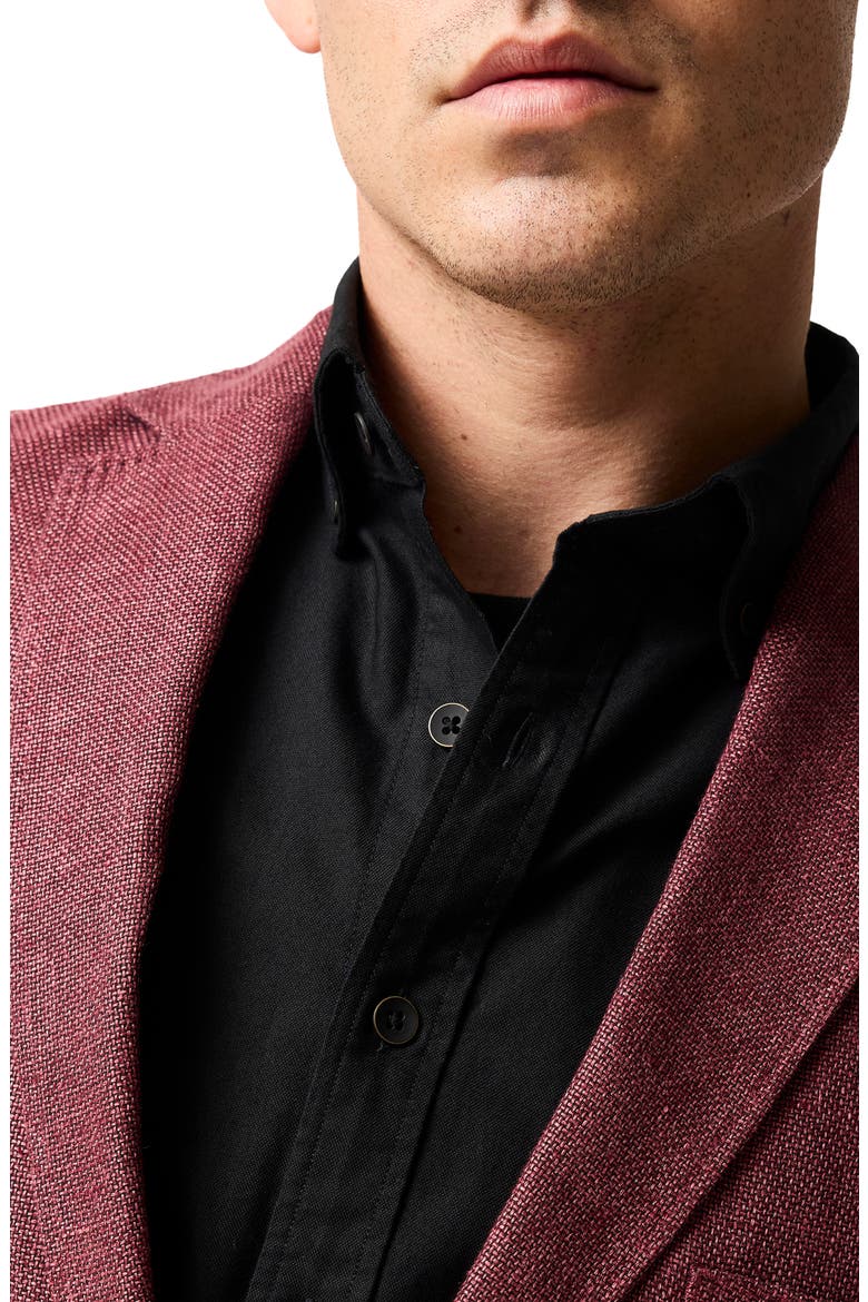 The Cascades Slub Linen & Wool Sport Coat, Alternate, color, OXBLOOD