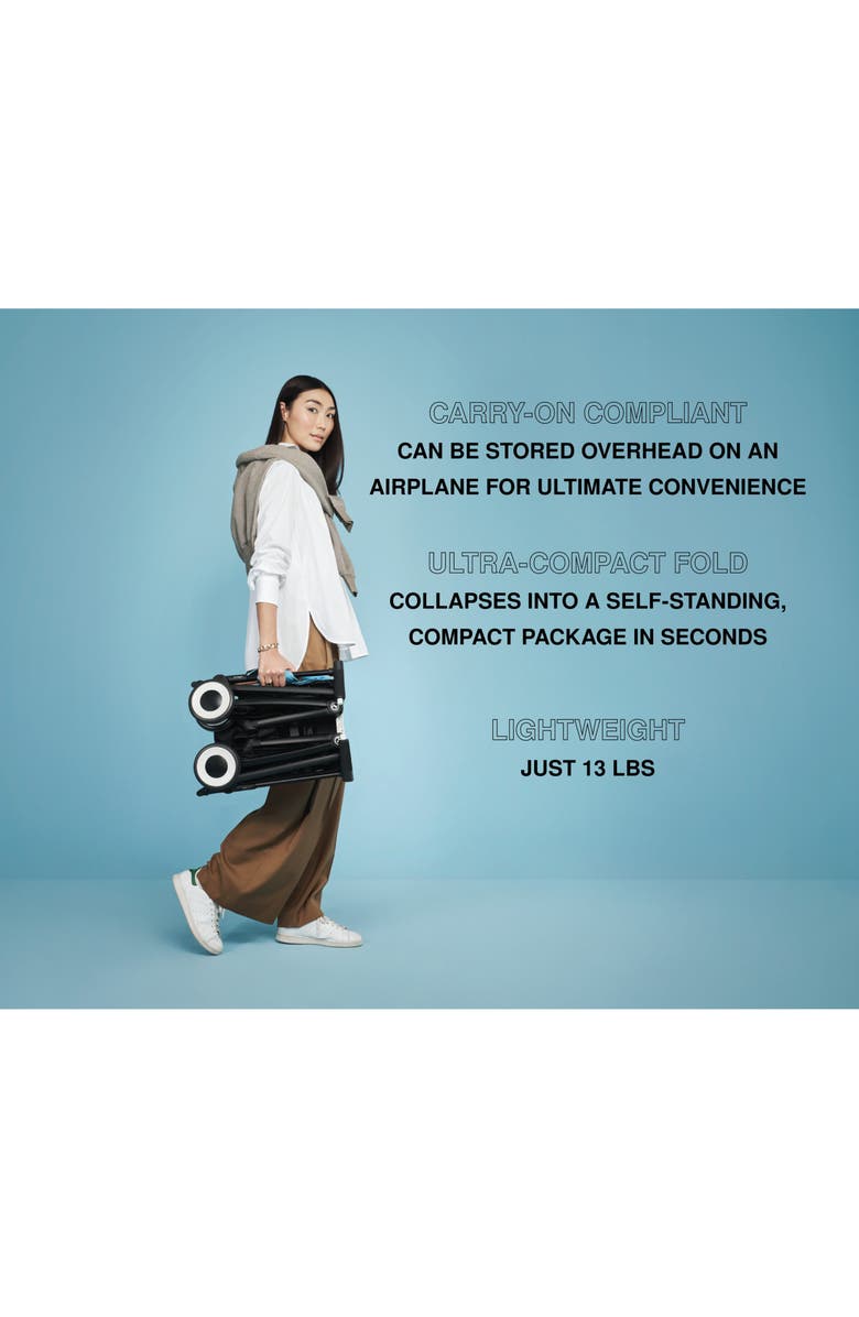 CYBEX Libelle 2 Ultracompact Lightweight Travel Stroller, Alternate, color, Almond Beige