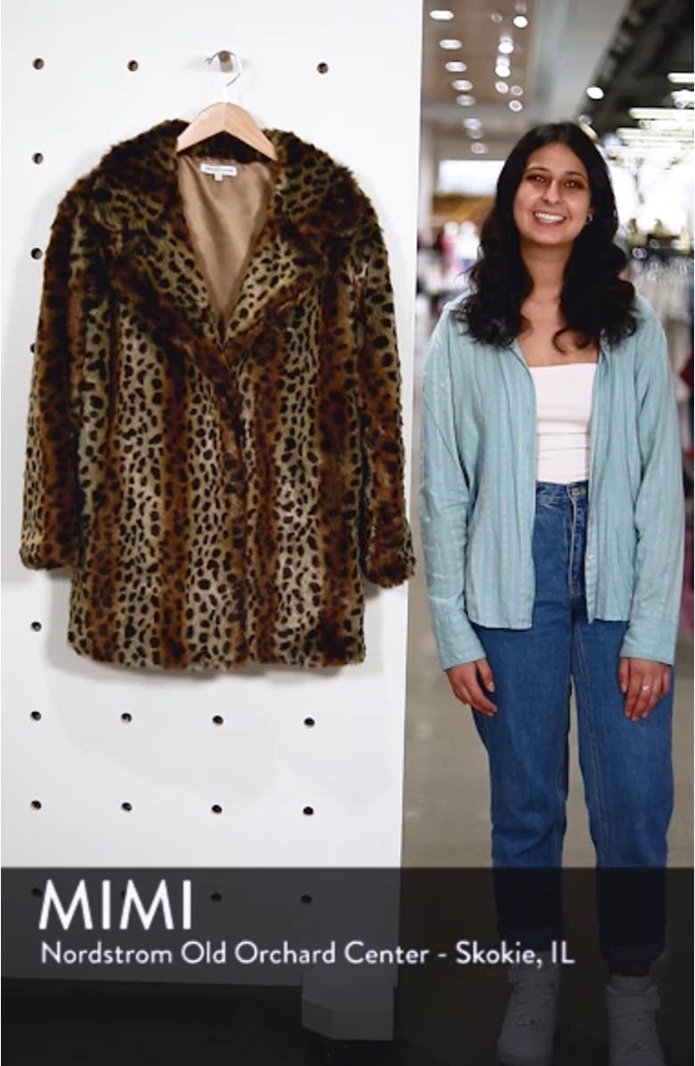 Mika Leopard Faux Fur Jacket, sales video thumbnail
