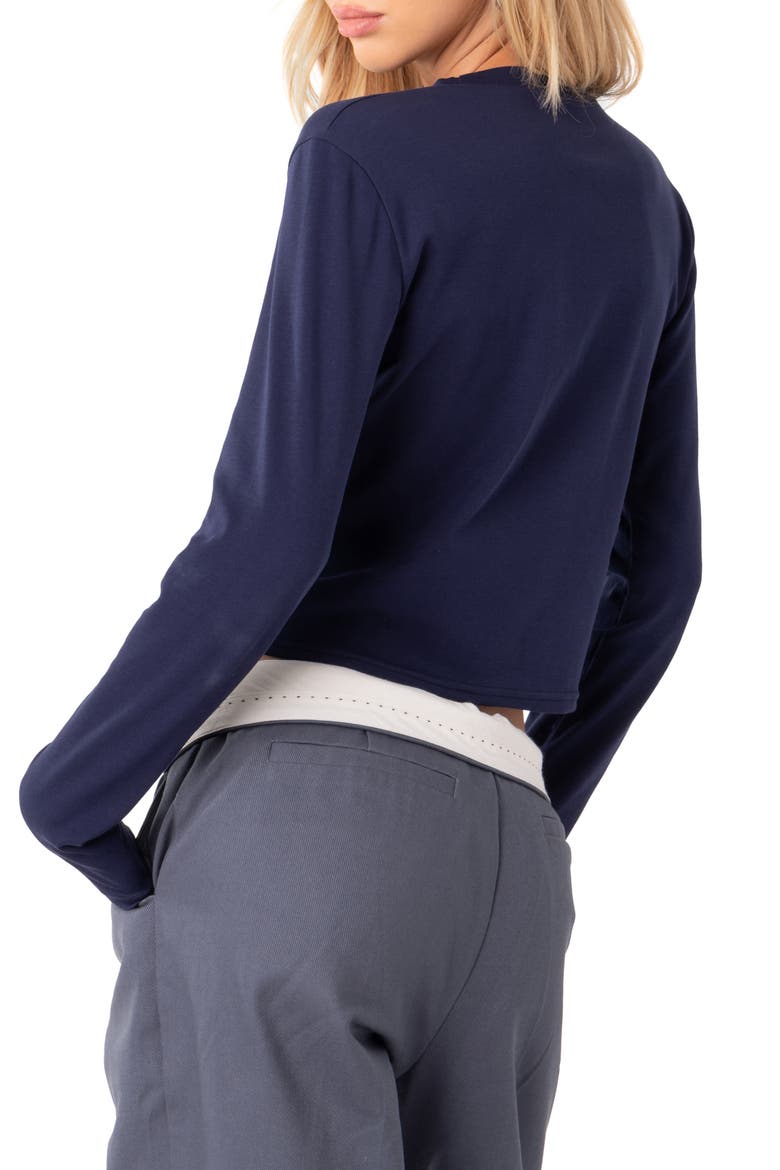 Sacramento Long Sleeve Crop Graphic Tee, Alternate, color, BLUE