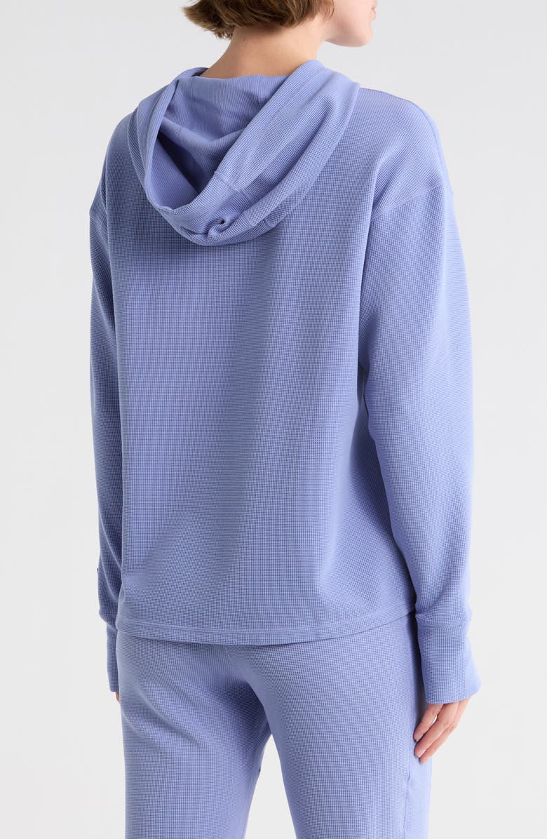 DKNY Transcend Thermal Hoodie, Alternate, color, Bluestone