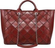 OLD TREND Mermaid Genuine Leather Oversized Carryall Tote