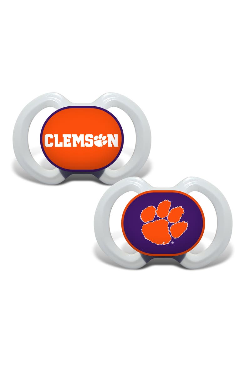 Clemson Tigers Pacifier 2-Pack, Main, color, Multicolor