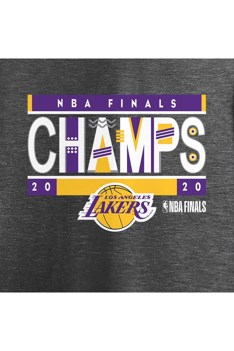 Men's Fanatics Branded Heather Gray Los Angeles Lakers 2020 NBA Finals Champions Bank Shot Tri-Blend T-Shirt, Alternate, color, Heather Gray