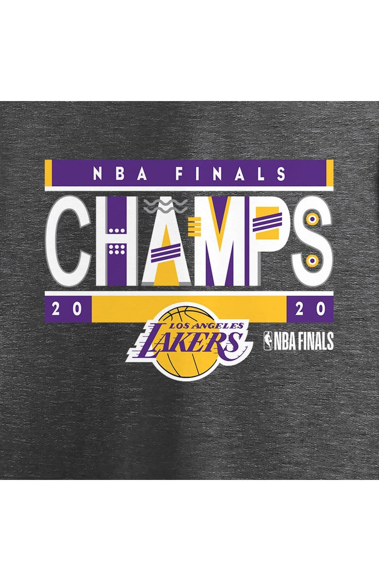 FANATICS Men's Fanatics Branded Heather Gray Los Angeles Lakers 2020 NBA Finals Champions Bank Shot Tri-Blend T-Shirt, Alternate, color,