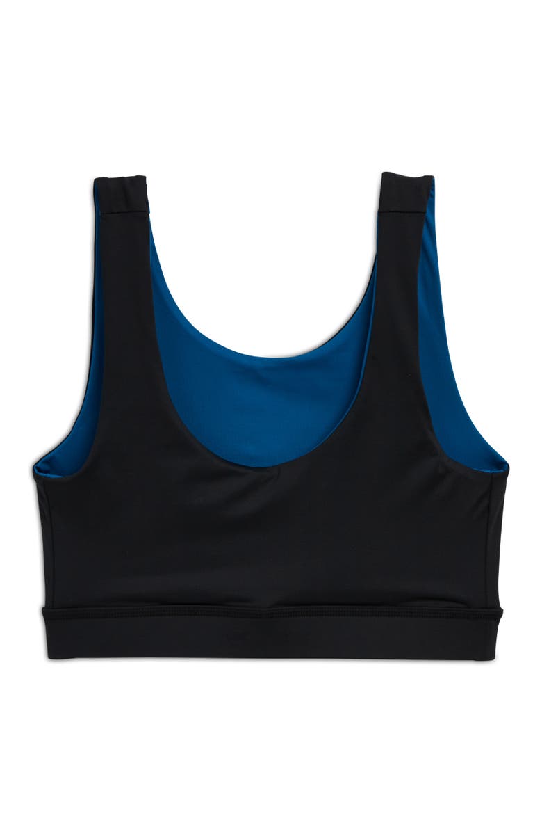 TomboyX Reversible Swim Sport Compression Bikini Top, Alternate, color, Marina Blue