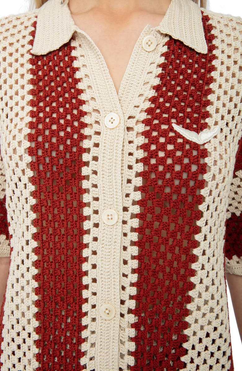 Zadig & Voltaire Ciara Crochet Cardigan, Alternate, color, 