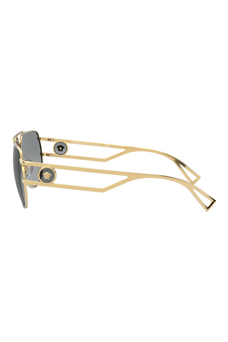 60mm Aviator Sunglasses, Alternate, color, GOLD/ GREY