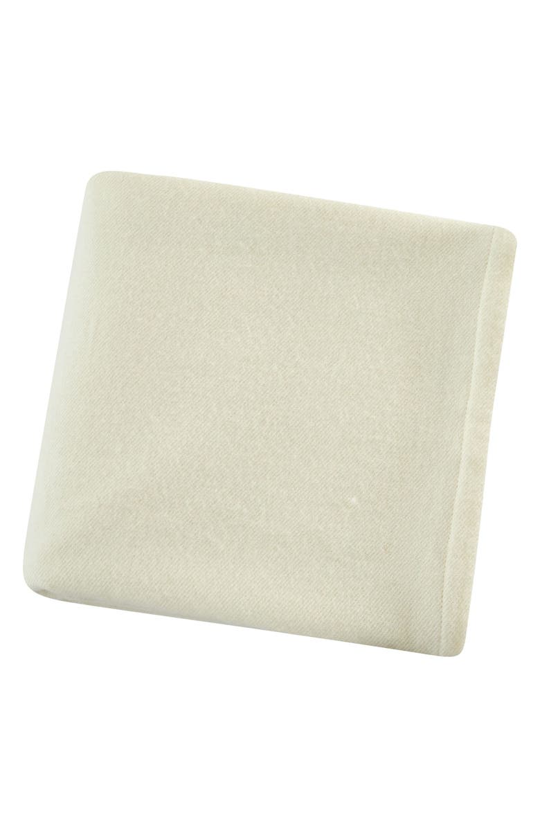 MELANGE HOME Wool Blend Blanket, Main, color, Ivory