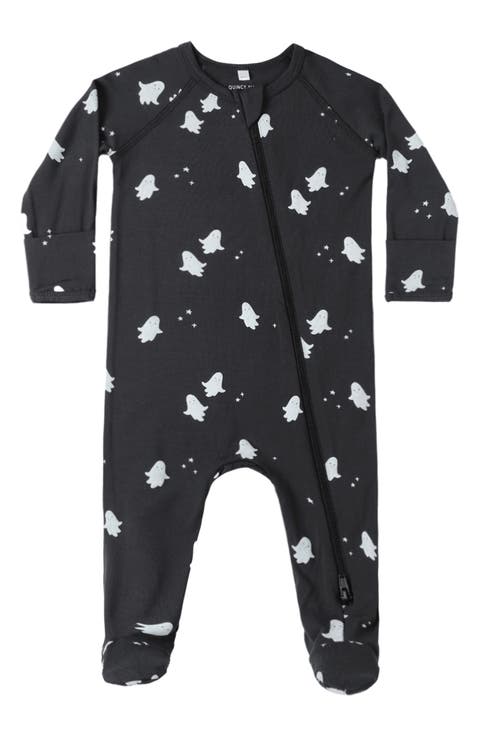 Kids' Ghosts Print Zip Footie