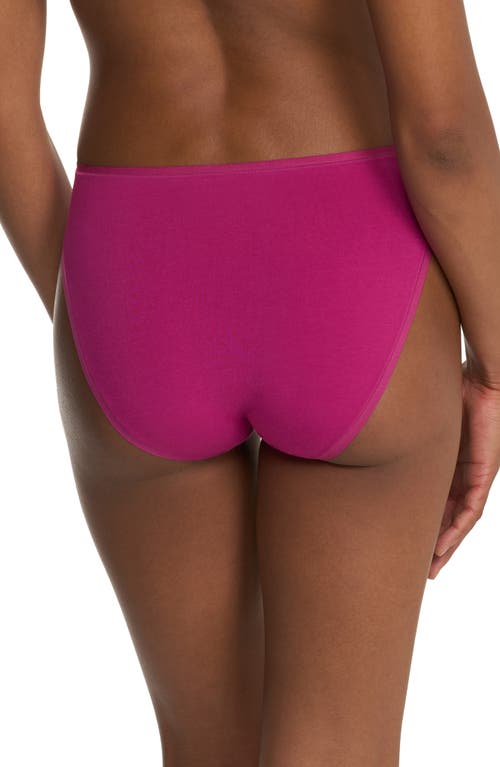 Natori Bliss Bare Cotton High Cut Briefs In Pink