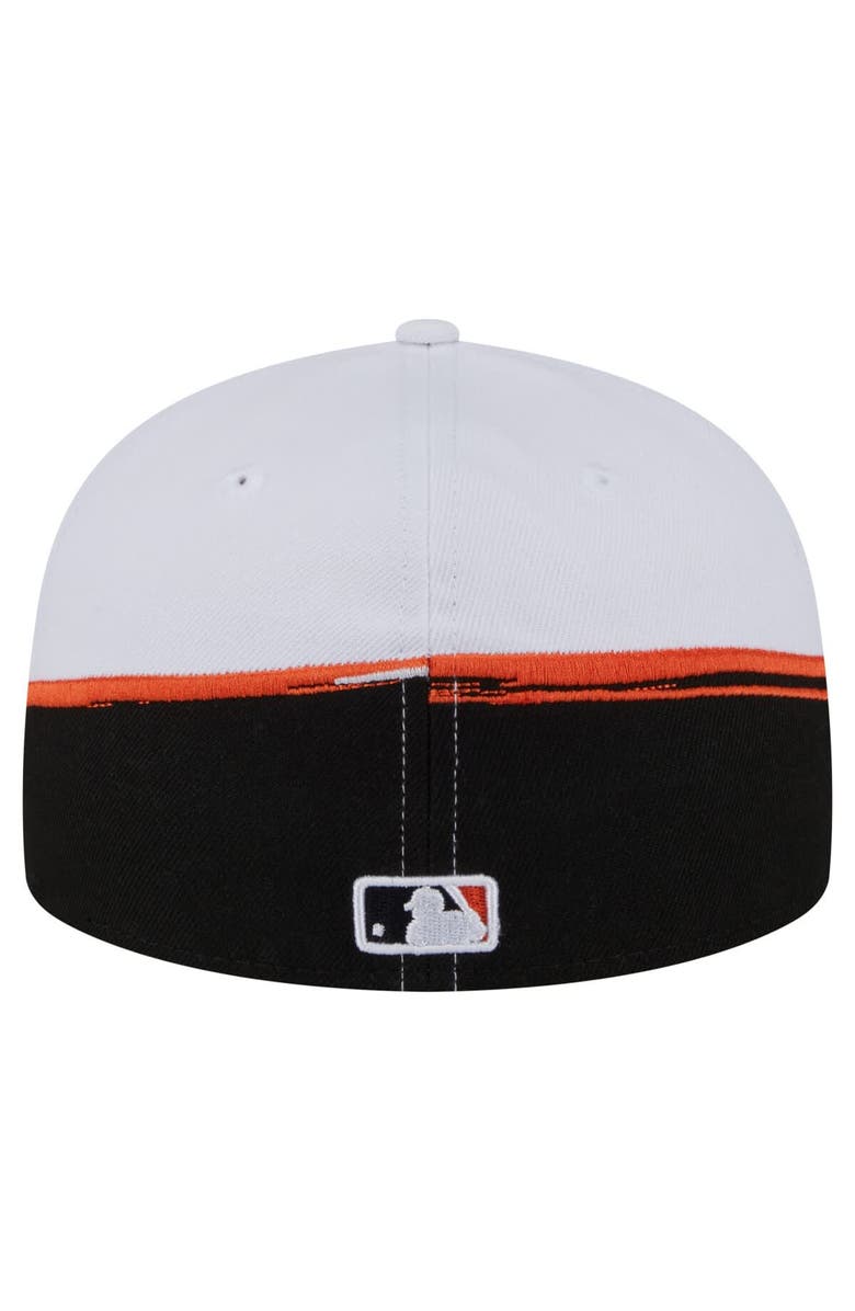 New Era Men's New Era  Black/White Baltimore Orioles Paint Stroke 59FIFTY Fitted Hat, Alternate, color, Black