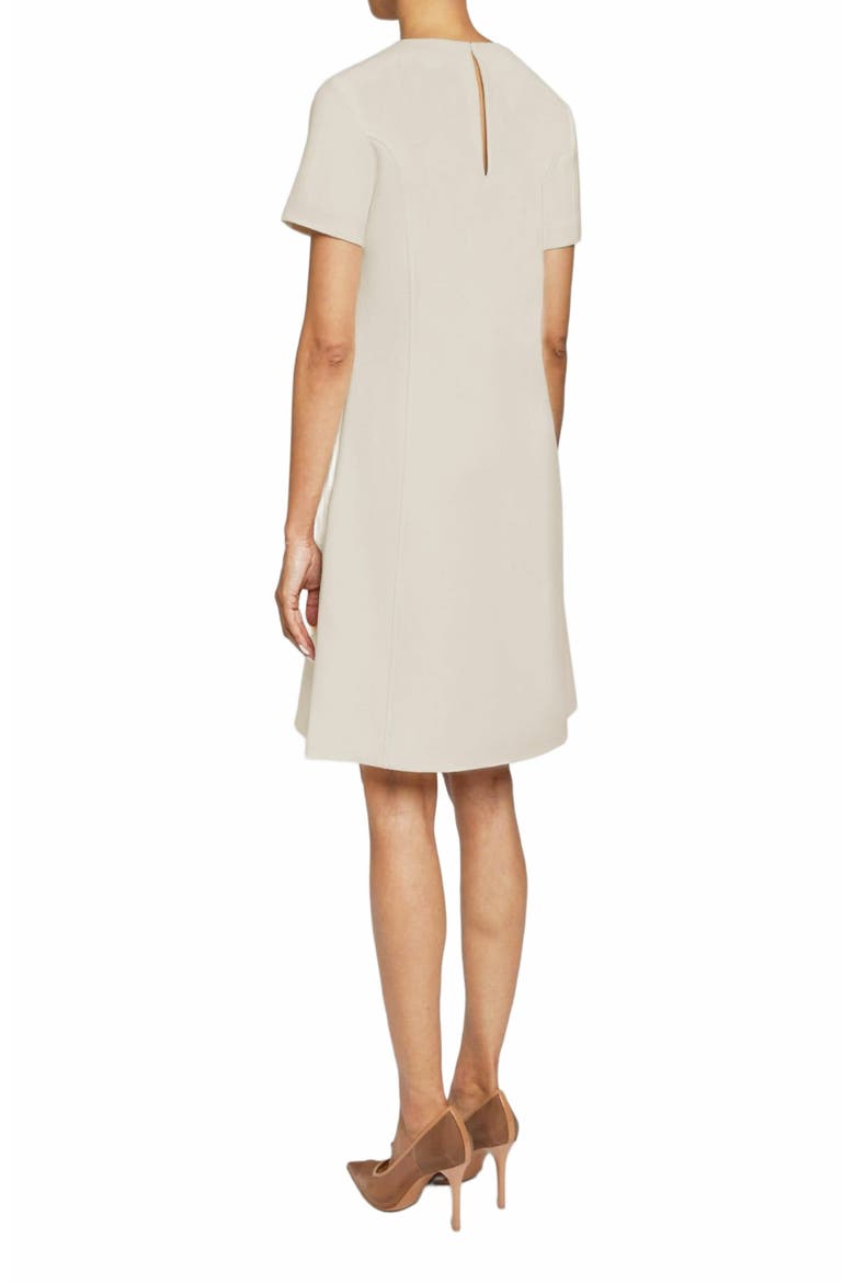 Kate Short Sleeve Shift Dress with Skirt Zippered Slit Detail, Alternate, color, DESERT SAND